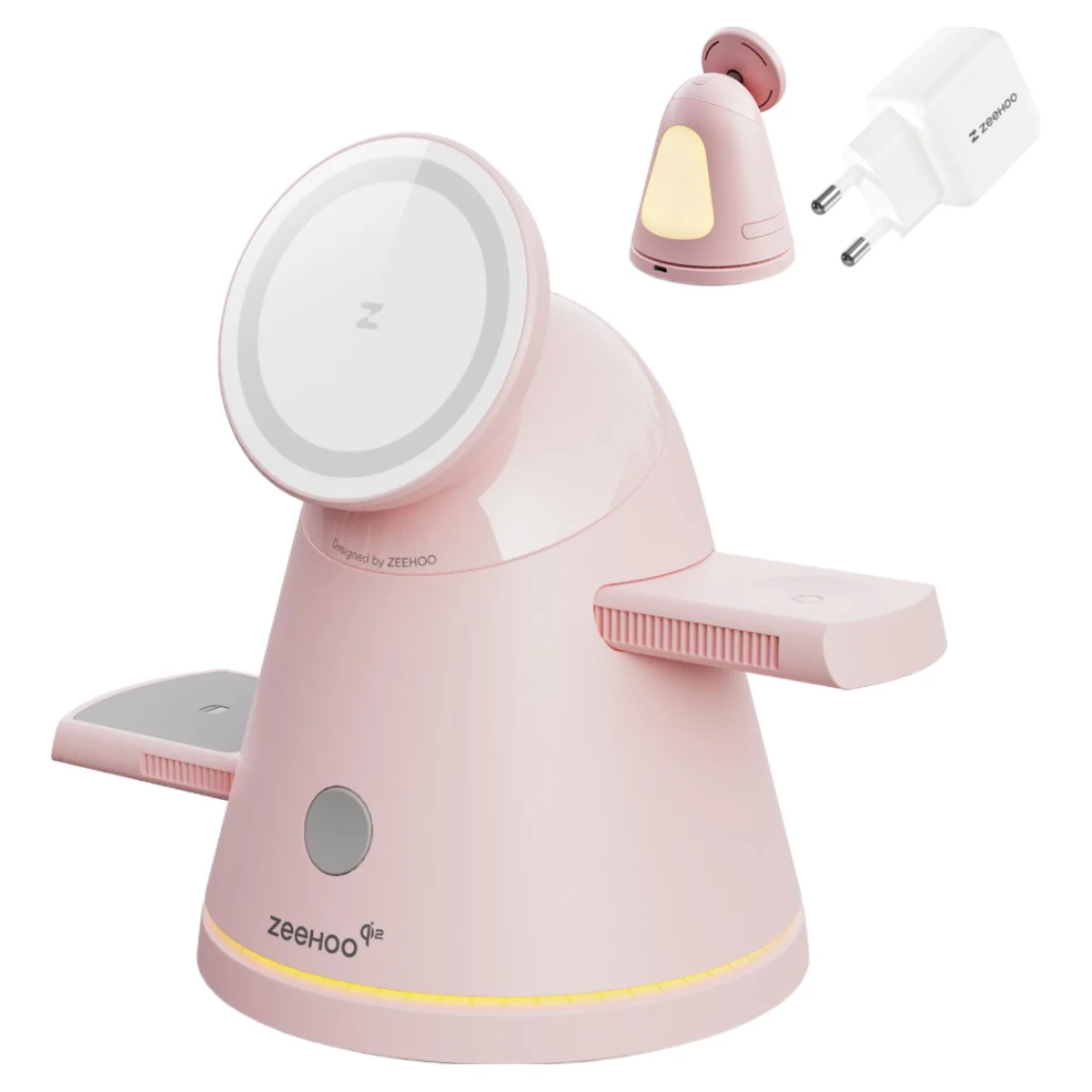 ZeeHoo 4IN1 무선충전기,애플 아이폰 & 삼성 갤럭시, Qi2 1