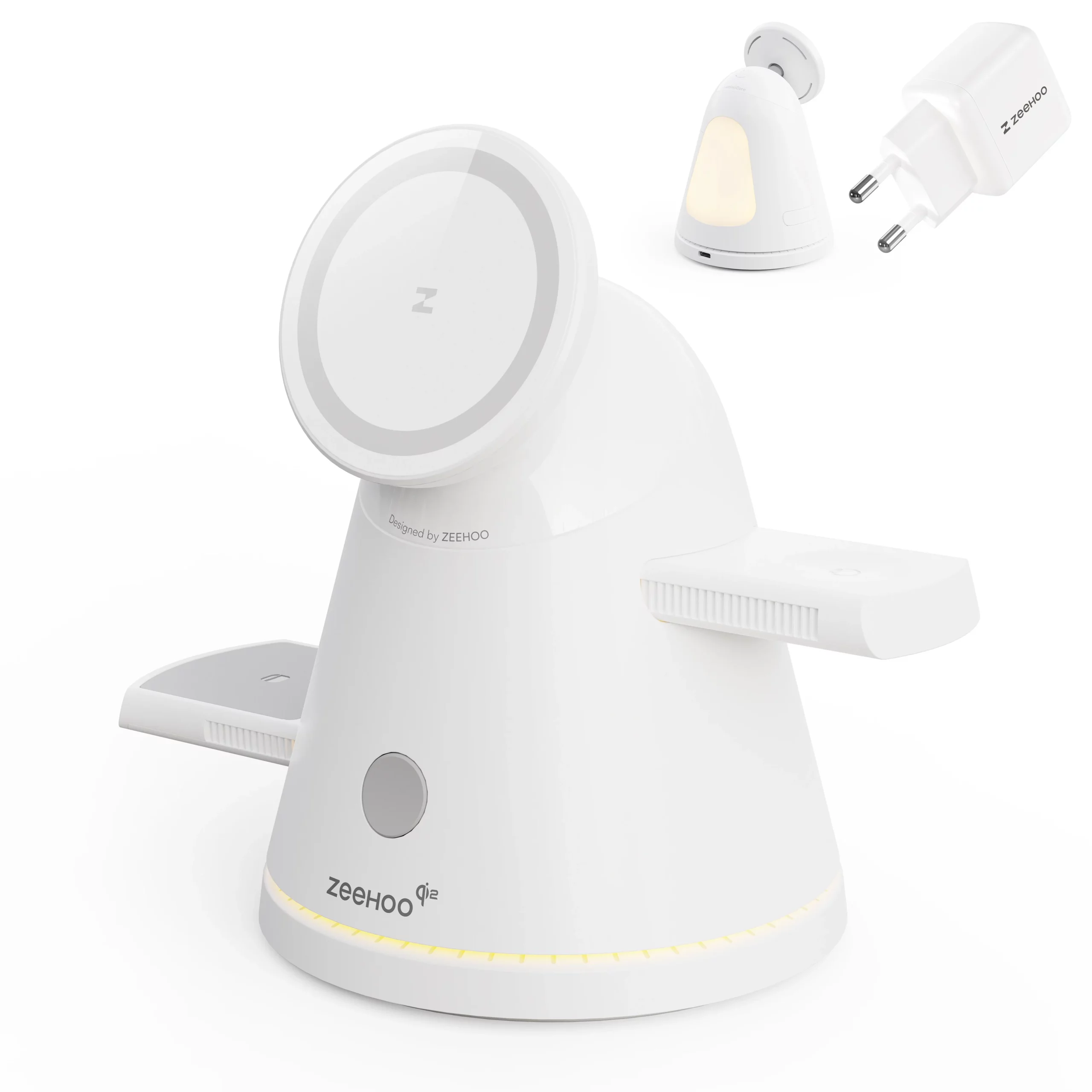 ZeeHoo 4IN1 무선충전기,애플 아이폰 & 삼성 갤럭시, Qi2 1